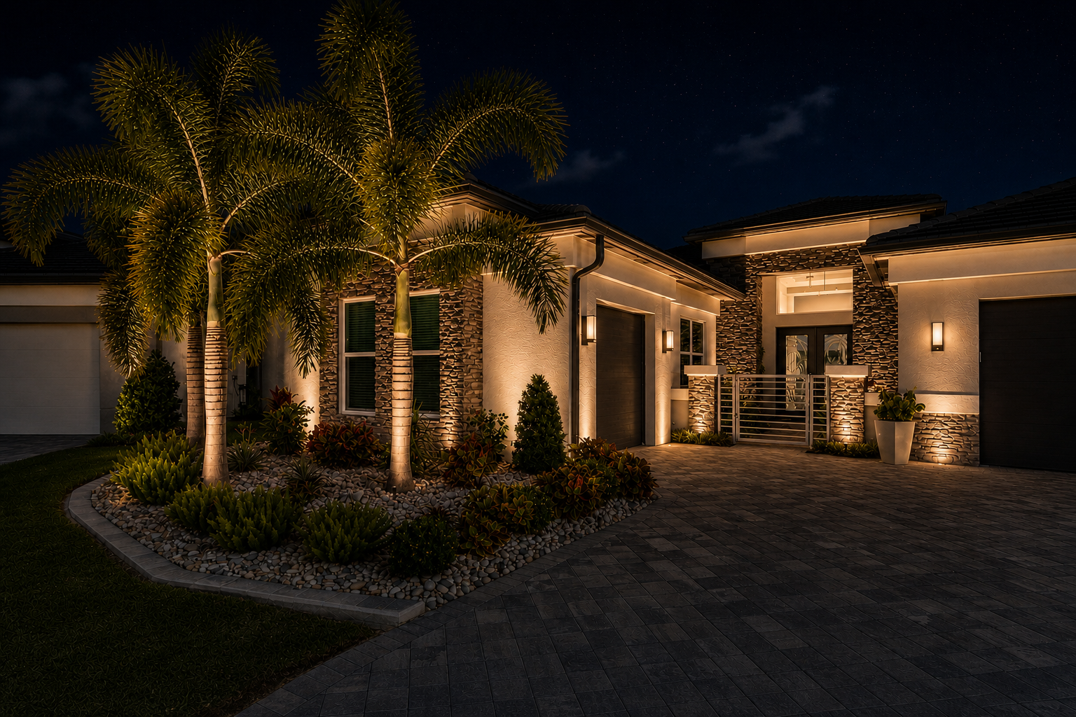 Receives a night rendering